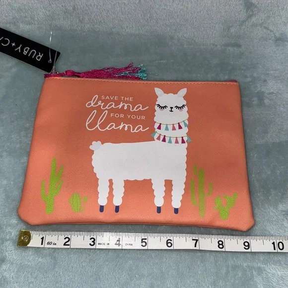 Orange Llama Cosmetic Bag - Picture 4 of 14